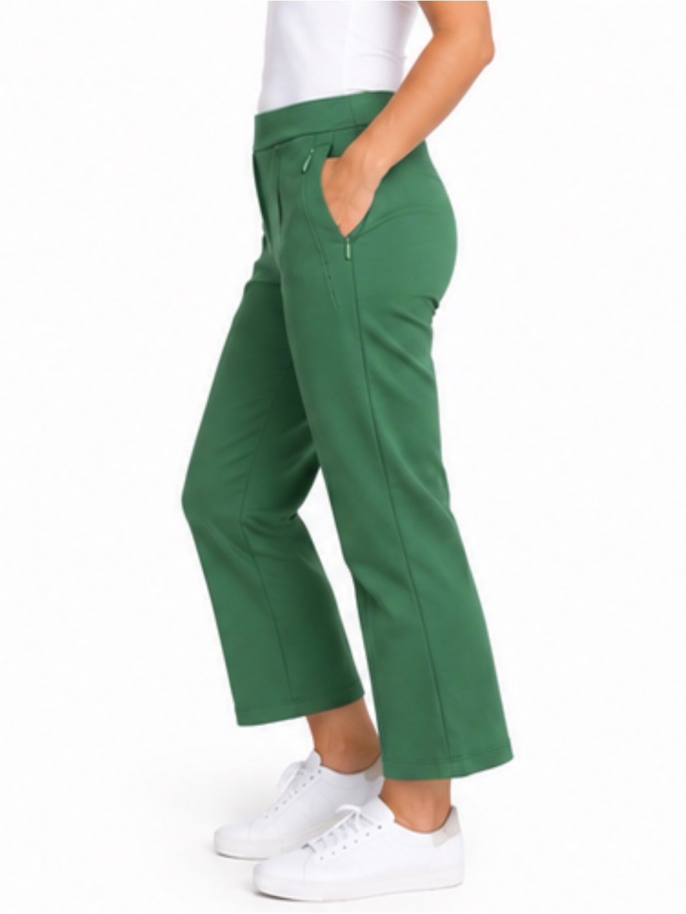 A.L.C. Emerald Green Cropped Flare Pants